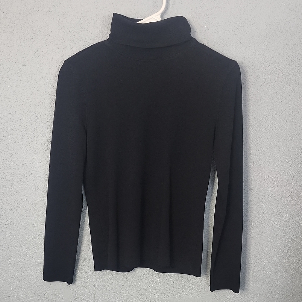 St. John's Bay Black Cotton Turtle Neck